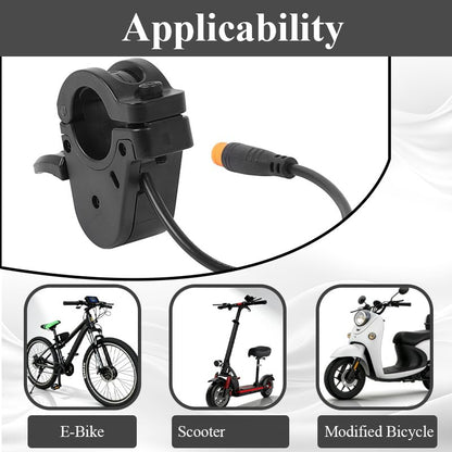 E-Bike Thumb Throttle 300X,Waterproof 3 Pin for 7/8" Handlebars | Ebike Throttle 3 Pin for 7/8inch 22mm Left and Right Handlebars for 12V/24V/36V/48V/52V/60V/72V Electric Bikes & Scooters