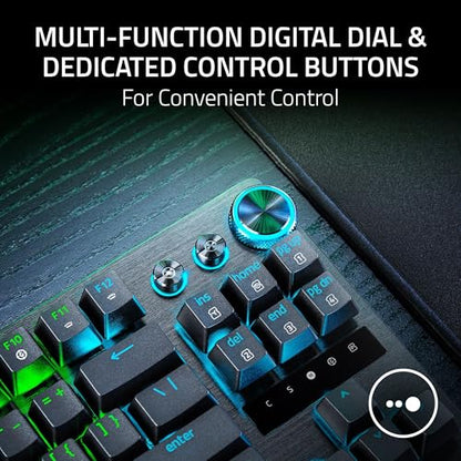 Razer Huntsman V3 Pro TKL 8KHz Esports Gaming Keyboard, Black | Analog Optical Switches Gen 2, 8KHz Polling, Razer Snap Tap, Rapid Trigger, Adjustable Actuation, Media Controls - color: Black, size: TKL, style: 8000 Hz Polling