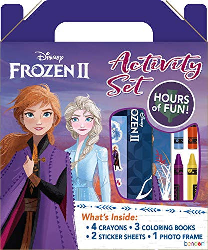 Disney Frozen 2 Anna and Elsa Coloring and Activity Carry Set with Sticker Sheets AS45853 Bendon, Multicolor