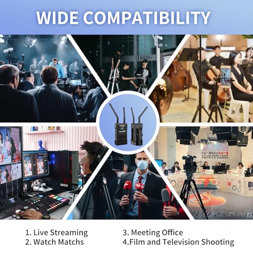 Wireless HD Transmitter and Receiver 4K 1080P, Wireless Video Transmission System with Loop Out,1000FT Los Range,0.06s Delay,for Streaming from DSLR,Laptop,Setop Box to TV/Projector JM300PRO