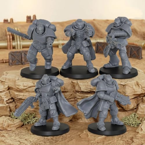 Sci-Fi Miniatures 28mm- Minis Figurine for Tabletop RPG Game- AS1021 | Fantasy Minis Unpainted for TTRPG Role Playing Game- Vanguard Warriors