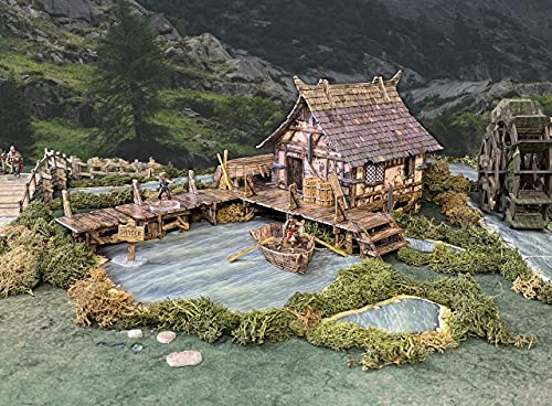 Battle Systems BSTFWE004 Fantasy Terrain Lake House - 28mm Fantasy Multi Level Buildings Modular 3D Scenery - style: Lake House