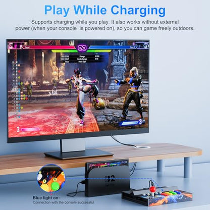 Switch Arcade Stick for Switch and Switch 2 Console, Retro Arcade Machine with Screenshot Button (Screen Not Included)