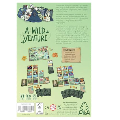 A Wild Venture Board Game | Adventure Strategy Game with 100+ Unique Cards, Fast-Paced Gameplay for Kids & Adults, Ages 10+, 2 Players, 40-60 Mins