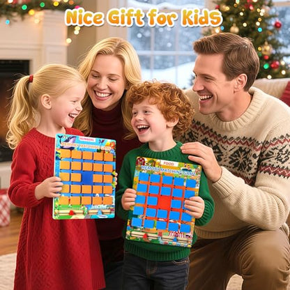Matching Memory Game for Kids, 2 Pack Travel Toy for Toddlers Boys Girls | Road Trip Travel Essentials for Kids Ages 3 4 5 6 7 8 Years Old, Airplane, Car, Camping Activity, Christmas Birthday Gifts