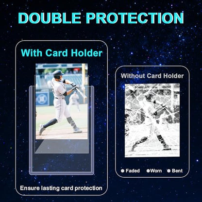 200ct Card Sleeves Top Loaders for Cards - Toploads for Cards, 3"x4" Hard Plastic Protectors & Clear Rigid for Trading, Sports, Baseball Cards (100 Hard + 100 Soft Sleeves, 200 Total) - size: 100 Hard Sleeves + 100 Soft Sleeves