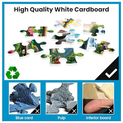 500 Pieces Puzzle for Adults Mountain Forest Jigsaw Puzzle 500 Pieces | Recycled Cardboard Jigsaw Puzzles for Adults Family Challenging Game Home Decor Gift Toy for Teens Seniors 20.5 * 15 inch - style: Nature