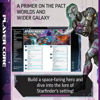 Starfinder Player Core Hardcover Second Edition - Complete Rulebook, 10 Ancestries, 6 Classes - Tabletop RPG