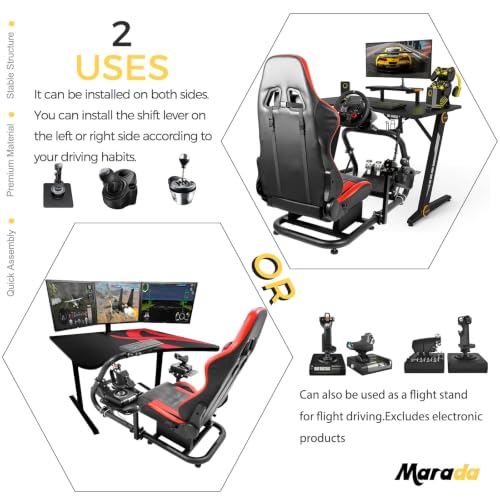 Marada Racing Simulator Cockpit Gear Shift Platform Fit for 50MM Round Tube Driving Simulation Cockpit Including 3 Platforms
