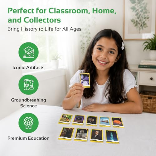 Parkside Curiosity Cards - Smithsonian Curations Flash Cards for Studying - 50 Collectible History Trading Cards - Educational Flashcards for Students, Teachers & Collectors - Made in USA