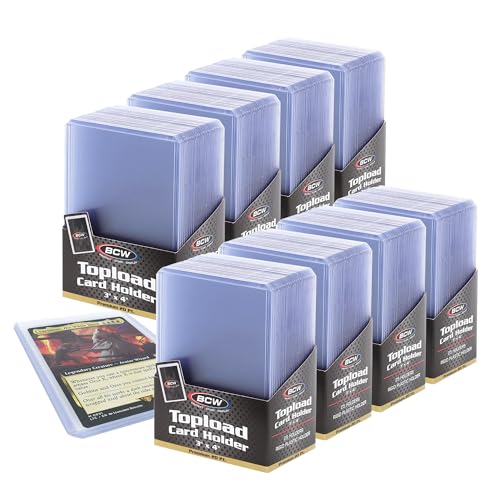 BCW Premium 3x4 Topload Card Holders – 200 Pack | Ultra-Clear 20PT Rigid PVC Protectors | Heavy-Duty Card Holders for Standard Trading Cards, Sports Cards, MTG, Pokémon & More - size: 200 Pack