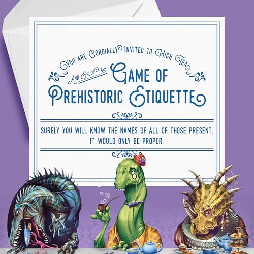 Restoration Games Dinosaur Tea Party Family Guessing Game | Kids Card Game for 3 to 5 Players, 20-30 Min Playtime, Ages 7+