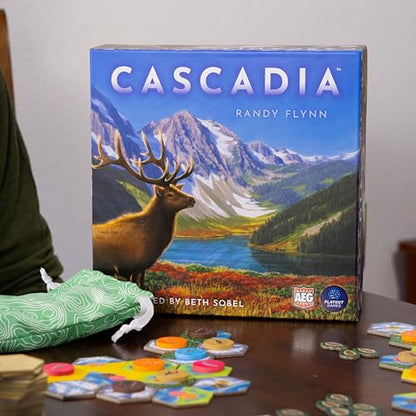 Cascadia, Award-Winning Cozy Nature Board Game Set in the Pacific Northwest | 1-4 Players, Ages 10+, 30-45 Mins, Relaxing Tile-Laying