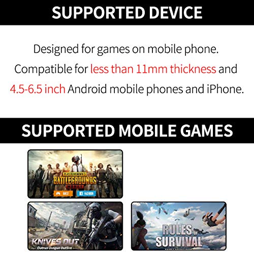 【2 Pair】 Z108 Mobile Gaming Controller Compatible with PUBG Mobile/Fortnitee Mobile/Call of Duty Mobile, Sensitive Shoot and Aim Trigger L1R1 Compatible with Android & iPhone - color: 2 Pair