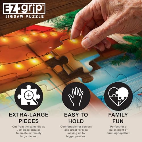 MasterPieces 300 Piece EZ Grip Jigsaw Puzzle - Glamping Style - 18"x24" - Jigsaw Puzzle with Vibrant Artwork and Durable Pieces - Fun Family Activity, Brain Challenge, and Educational Entertainment - size: 300 Piece