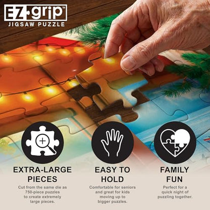 MasterPieces 300 Piece EZ Grip Jigsaw Puzzle - Glamping Style - 18"x24" - Jigsaw Puzzle with Vibrant Artwork and Durable Pieces - Fun Family Activity, Brain Challenge, and Educational Entertainment - size: 300 Piece