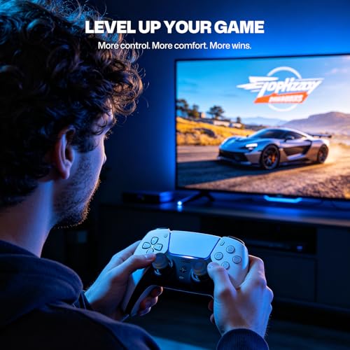NEWDERY Thumb Grips for PS5/PS4 Controllers | 3 Height Options for Enhanced Precision & Control, Anti-Slip Silicone Caps, Compatible with PS5/PS4 Controllers, Black, 12PCS