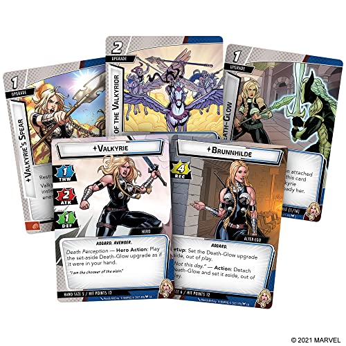 Marvel Champions The Card Game Valkyrie HERO PACK - Superhero Strategy Game, Cooperative Game for Kids and Adults, Ages 14+, 1-4 Players, 45-90 Minute Playtime, Made by Fantasy Flight Games