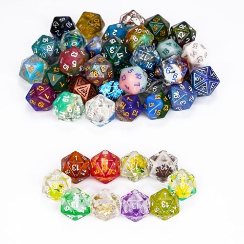 10 Pack D20 Dice Random Color 20 Sided Dice D20 for DND RPG Tabletop Games - color: 10pcs D20 Random Color