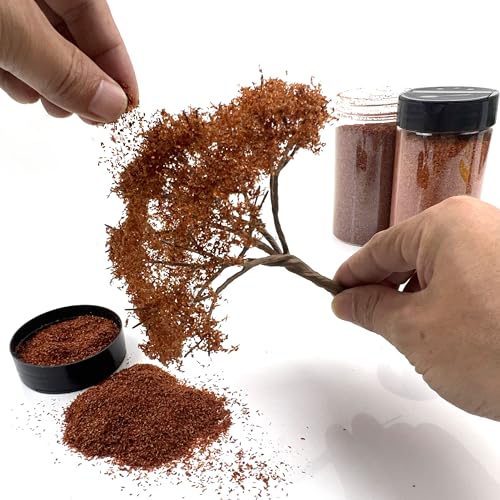 Multicolor Leaf Model - 300ml Miniature Scenery Material for Train Railway, Diorama, Car Scene & Scale Landscape Layouts (Maple Orange) - color: Maple Orange