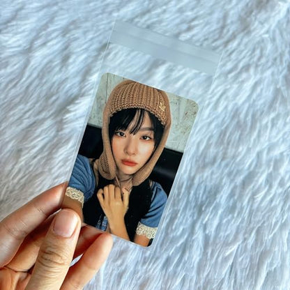 100 Packs Photocard Sleeves, 59 x 90 mm 200 Microns Kpop Clear Sleeves Idol Photo Cards Transparent Protector Trading Cards Shield Cover (Sealable) | Dustproof, Waterproof, Scratch-Ressistant, Snug Fit for 3 inch Polaroid K-pop Ablum Idol MD Card Photo -