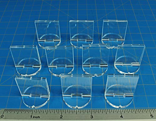 Wargame Counter Stands | Chit Holders | 1-Inch | Clear | Holds 25.4mm square card markers upright | Snap-fit, glue optional | Pack of 10 | Laser-cut | Hex-grid & magazine games