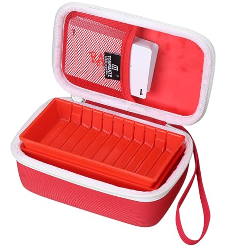 Tourmate Hard Case Replacement for Winning Moves RACK-O, Retro package Card Game (Case Only) (Red + White) - color: Red + White