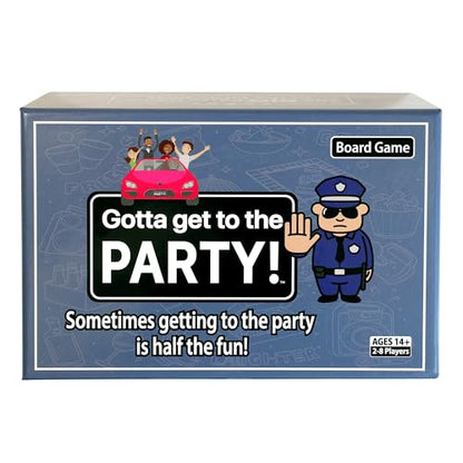 Gotta Get to The Party! - an Exciting Board Game Adventure for Family, Friends, Teens and Adults - Compact Travel Design - Nostalgic and Retro Charm - Game Night Ready
