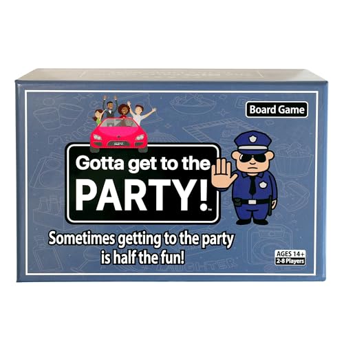 Gotta Get to The Party! - an Exciting Board Game Adventure for Family, Friends, Teens and Adults - Compact Travel Design - Nostalgic and Retro Charm - Game Night Ready