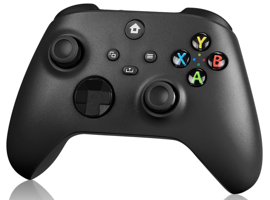 TECTINTER [Need to Upgrade Wireless Controller Compatible With Xbox One, Xbox Series X/S, Xbox One X/S、PC with 2.4GHZ Wireless Adapter Gamepad（Black） - color: Black with Audio Jack