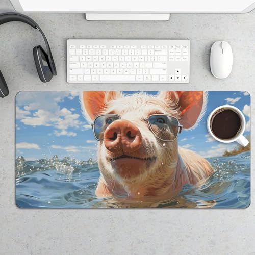 Blue Water Pets Desk Pad Protector Non-Slip Gaming Desk Mat Waterproof Desktop Mat for Keyboard and Mouse Large Mousepad Smooth Writing Pad for Home Office Work(23.6 X 13.8)
