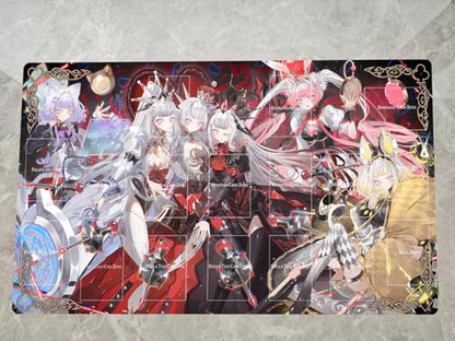 Playmat with Zones Maliss P White Rabbit TCG CCG Trading Card Game Mat & One Bag(ZC020-6)