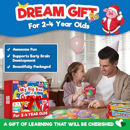 Doctor Jupiter My Big Box of Games for 2 to 4 | Toys for Ages 2-4 | Birthday Gift for 2 Year Old Boys and Girls | Toddler Toys for 2-3-4 Year Old | Learning & Education Toys - style: My Big Box of Games: 2+