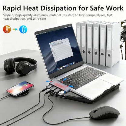 Left USB Hub, Cable-Free USB Splitter,Portable USB Hub for Laptop | One-hand Operation & Device Protection,Plug and Play,cordless integrated design,5Gbps High Speed Transfer - style: Left USB 3.0 Hub