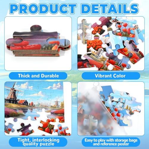 6 Pack 36-Piece Large Jigsaw Puzzles for Seniors Easy Dementia Alzheimer Products Dementia Activities Memory Training Game for Elderly Alzheimer's Patients in Nursing Home Gift (Style 3) - style: Style 3