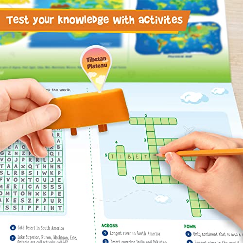 Imagimake Mapology Physical Features | World Map for Kids | 3D Puzzles for Ages 8-10 | Educational Toys for Kids 8-12 | Gifts for Boys & Girls 8-12 | Building Toys Gift for Birthday and Summer - style: Physical Features of the World
