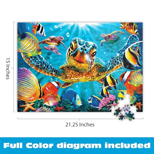 Buffalo Games - Tiny Bubbles - 300 Piece Puzzle for Adults - Oversized, Easy-to-Hold Pieces - Steve Sundram Ocean Scene - Premium Giftable Jigsaw