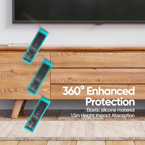 Case for Vizio TV Remote, Cover Compatible with Vizio Smart TV Remote Control XRT136 / XRT140 Silicon Universal Sleeve Skin Glow in The Dark Blue - color: Glow Blue