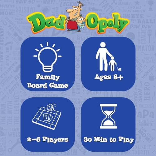 DadOpoly – The Hilarious Family Board Game for Dads and Kids, Family Night Laughs, and Dad Humor Fun