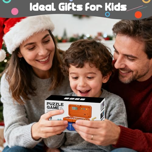 Brain Teaser Puzzles Games for Kids Adults with Timer, 2 Modes Handheld Travel Games, Single Player Mind Challenge Toys, STEM Montessori Educational Gifts for Kids 3+, Teens & Adults (Red) - color: Red