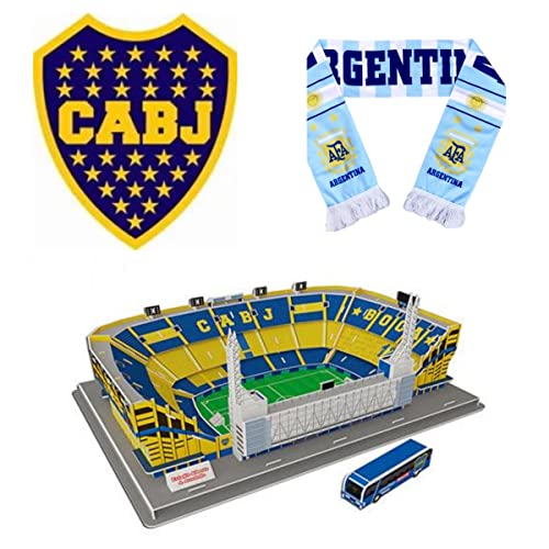 Classic Football Stadium Puzzle,3D Puzzle Soccer Club Venues,3D Paper Model Building Puzzle Kit, Soccer Stadium Souvenir Gift,Handmade Puzzle Ornaments，Cardboard Model (Armando(Bombonera) Stadium) - color: Armando(bombonera) Stadium
