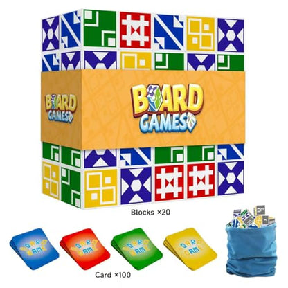 BBnote Matching Puzzle Game for Kids & Adults, Family Board Games Block for Boys & Girls Ages 6-8 8-12, 3+ Player Card Puzzles for Children 6+ Year Olds - size: Edition 1.0: 2-4 players