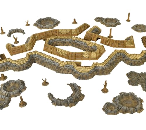 Trench Warfare Tabletop Terrain Set 28mm Scale