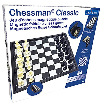 Lexibook, Chessman Classic Chess Game, CGM320 | Magnetic And Foldable Chess Game, 32 pieces, Family game, Black/Grey - style: CGM320