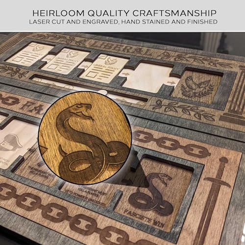 Personalized Social Deduction Board Game Accessory, Hand Crafted Wooden Upgrade with Custom Engraving, Expandable 5–10 Players, Compatible with The Official Secret Hitler Board Game - style: Personalized