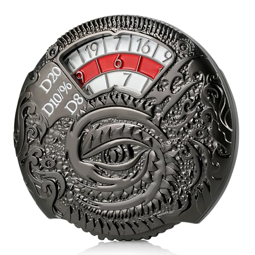 DND Spinner Dice DNDND 7-in-1 Spinner Metal D&D Dice Set with Gorgeous Gift Box for Dungeons and Dragon and Rolling Game(Black with Red) - color: Dragon Black