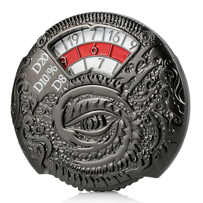 DND Spinner Dice DNDND 7-in-1 Spinner Metal D&D Dice Set with Gorgeous Gift Box for Dungeons and Dragon and Rolling Game(Black with Red) - color: Dragon Black