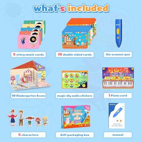 Interactive Search and Find Activity Books for Kids Ages 3-5, Toddler Travel Games Toys for Car Airplane, Road Trip Activities for Kids 4-8, Educational Preschool Learning Toys Gift with a Talking Pen - style: Search and find