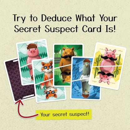 Gamewright - Deduckto – Logic & Deduction Card Game for Kids & Families | Fast‑Playing Mystery Game | 2–4 Players Ages 8+ | Family Game Night Fun