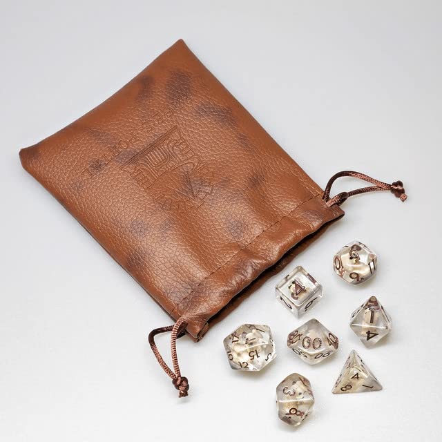 Sage's Portal Animal Familiars Resin DND Dice Set Polyhedral Dice Set for Dungeons and Dragons RPG Pathfinder Tabletop TTRPG (Pups Familiar) - color: Pups Familiar, style: Dice Set Only